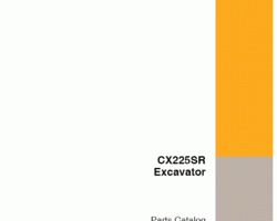 Parts Catalog for Case Excavators model CX225SR