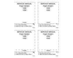 Service Manual for Case IH Headers model 1052