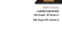 Parts Catalog for Case Loader backhoes model 580 Super M