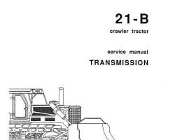 Fiat Allis Tractors model 21B Service Manual