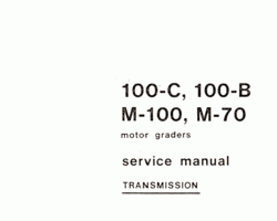 Fiat Allis Motor graders model 100C Transmission Section ServiManual