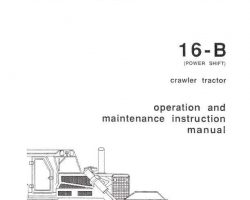 Fiat Allis Tractors model 16B Operator's Manual