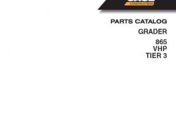Parts Catalog for Case Motor graders model 865