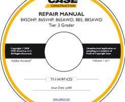 Service Manual on CD for Case Motor graders model 845
