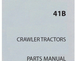 Parts Catalog for FIAT ALLIS CE Dozers model 41B