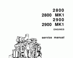 Service Manual for New Holland Engines model 2800
