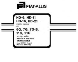 Fiat Allis Tractors model HD-11 Service Manual