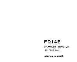 Fiat Allis Tractors model FD14E Service Manual