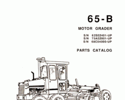 Parts Catalog for Fiat Allis Motor graders model 65B