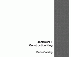 Parts Catalog for Case Loader backhoes model 480LL
