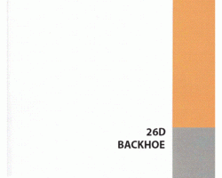Parts Catalog for Case Loader backhoes model 26D