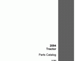 Parts Catalog for Case IH Tractors model 2094