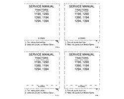 Service Manual for Case IH Tractors model 1394