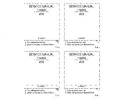 Service Manual for Case IH Tractors model 235