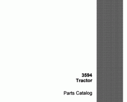 Parts Catalog for Case IH Tractors model 3594