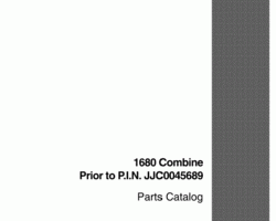 Parts Catalog for Case IH Combine model 1680
