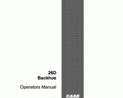Case Loader backhoes model 350B Operator's Manual