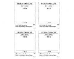 Case Skid steers / compact track loaders model 1818 Service Manual