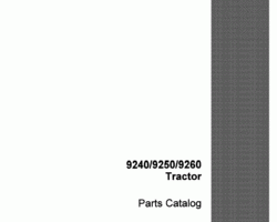 Parts Catalog for Case IH Tractors model 9240