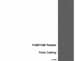 Parts Catalog for Case IH Tractors model 1140