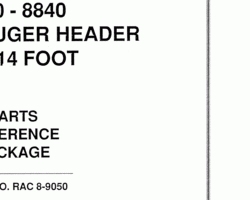 Parts Catalog for Case IH Headers model 8840
