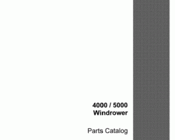 Parts Catalog for Case IH Windrower model 5000