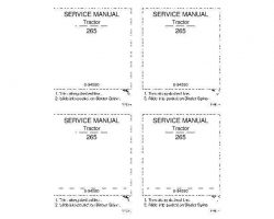 Service Manual for Case IH Tractors model 265