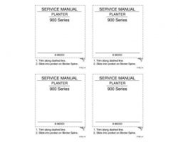 Service Manual for Case IH Planter model 900
