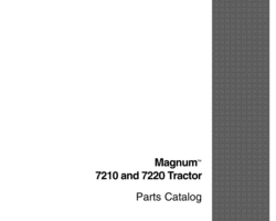 Parts Catalog for Case IH Tractors model 7220