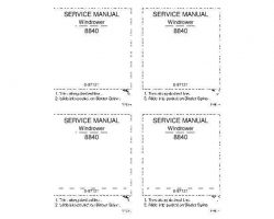 Service Manual for Case IH Windrower model 8840