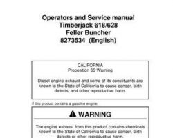 Operators Manuals for Timberjack 618 Series model 618 Tracked Feller Bunchers