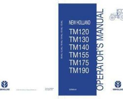 Operator's Manual for New Holland Tractors model TM130