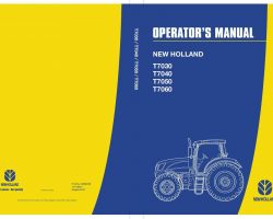Operator's Manual for New Holland Tractors model T7000
