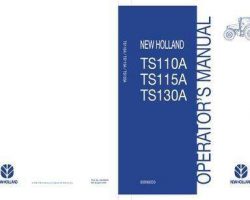 Operator's Manual for New Holland Tractors model TS130A