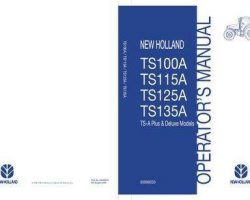 Operator's Manual for New Holland Tractors model TS125A