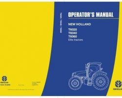 Operator's Manual for New Holland Tractors model T6080