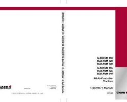 Operator's Manual for Case IH Tractors model MAXXUM 110