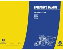 Operator's Manual for New Holland Tractors model 346W