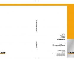 Case Telehandlers model TX742 Operator's Manual