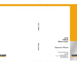 Case Wheel loaders model 621E Operator's Manual