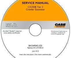 Service Manual on CD for Case Excavators model CX350B