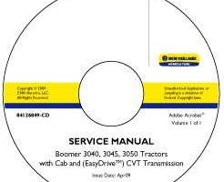 Service Manual on CD for New Holland Tractors model Boomer 3045