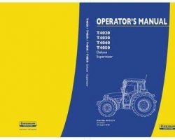 Operator's Manual for New Holland Tractors model T4020
