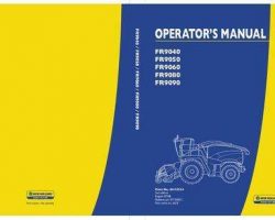 Operator's Manual for New Holland Harvesting equipment model FR9050