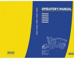 Operator's Manual for New Holland Harvesting equipment model FR9090