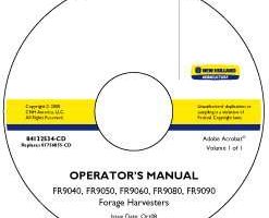 Operator's Manual on CD for New Holland Harvesting equipment model FR9090