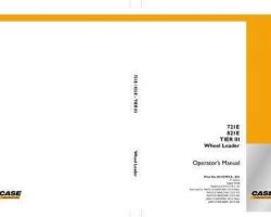 Case Wheel loaders model 821E Operator's Manual