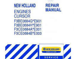 Service Manual for New Holland Engines model F3BE0684G