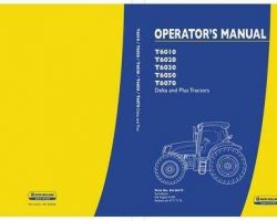 Operator's Manual for New Holland Tractors model T6020