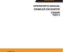 Case Excavators model CX800B Operator's Manual